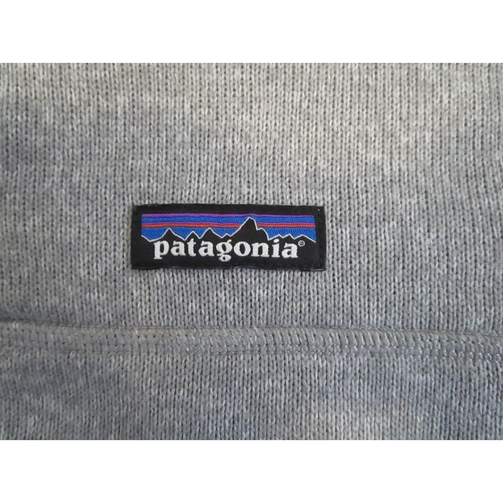 Patagonia Lightweight Better Sweater Mens Large‎ Gray Snap Neck Fleece Hiking